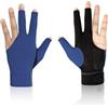 Generico Guanti Da Biliardo A Tre Dita - Guanti Da Biliardo Per Mano Sinistra A 3 Dita | Uomo Donna Sport Per Mano Sinistra O Destra | Per Stecche Da Antiscivolo, Regolabili