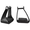 AstraLoom Pom Staffe in plastica Western Equitazione Sella di Sicurezza Trail Nero Imbottito in Schiuma Piede Leggero Resistente per Allenamento Equestre Prestazioni Accessori per
