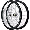 Generic Ruota Anteriore e Posteriore 700C Doppio Cerchio Bicicletta da Strada da Corsa Set di Ruote profondità 40Mm Freno a Disco Ruota Libera 7/8/9/10/11/12 velocità