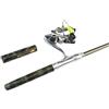 BlesConi per Mini Pocket Pen Forma Canna da Pesca e Mulinello Set, Baitcasting Leggero per Combo per Fibra di Vetro Rod per Campeggio Backpacking Escursioni
