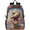 Linnyio Dinosauro Di Arte Dell'acquerello Zaino Pieghevole Impermeabile e Leggero,Ideale per Escursioni Viaggi e Campeggio