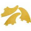 BTOSEP Pinne da surf, guscio in PVC leggero e resistente per una facile rotazione, 3 pezzi, G5, pinne per longboard e shortboard, verde giallo (G5)