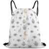 Generic Evil Eye Borsa Coulisse Zainetto Sportiva Unisex Regolabile per Uomo Vacanze Spiaggia Borsa Sportiva 36X42Cm