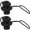 Yhenlovtt Valvola dell'aria ABS per guarnizione gonfiabile barca filettatura 20 mm con confezione nera spirale due tappi Ru gonfiaggio sostituzione diametro gomma