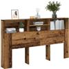 Genérico Testiera con Contenitore Legno 180x19x103,5 cm in Truciolato,Marrone,25.8kg,856872