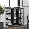 IBUQDDV Mobile bar Credenze Armadietto Organizzatore Buffet mobile Credenza Nera 102x32x103,5 cm in Legno Multistrato per Cucina Ingresso Foyer, Sala da Pranzo