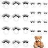 Goktvai 24 Pz Ciglia Bambole, 6 Misure Ciglia di Sicurezza Bambole per Uncinetto Graziosi Accessori Trucco degli Occhi per Accessori Artigianali Peluche