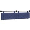 XHNIFBN Testiera sospesa in velluto blu polizia, schienale imbottito con cuciture a bottoni, montaggio a parete, 210 x 55 x 5 cm, pannello moderno per camera da letto
