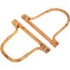 ADOCARN Manici in Rattan per Borse 2 Pezzi 16x13 Cm, Maniglia Rustica Resistente all'Usura, Impugnatura Comoda per Accessori Fai da Te e Sostituzioni Manici Borse Quotidiane
