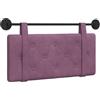 XHNIFBN Testiera da sospesa, imbottita in velluto viola, schienale per letto con design a bottoni, montaggio a parete, 100 x 55 x 5 cm, pannello da parete moderno per camera da letto