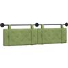 XHNIFBN 170 x 55 cm, in velluto verde chiaro, pannello da parete imbottito per letto, rettangolare, con trapuntatura a bottoni, supporto da parete incluso