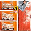 Mart Cobra Sacco a pelo di emergenza, confezione da 3 pezzi per attrezzatura di sopravvivenza e forniture Life Bivy Sack impermeabile Mylar coperte di emergenza per kit di sopravvivenza auto campeggio