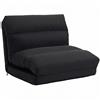 HOMCOM Poltrona Letto Reclinabile 90° a 180°, in Tessuto, 70x72x56 cm, Nero | Aosom Italy