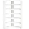 HOMCOM Scaffale con 7 Ripiani, Scaffale Angolare a L con Protezione Posteriore Antiscivolo, Bianco Effetto Legno | Aosom Italy
