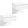 HOMCOM Set di 2 Comodini Sospesi con Cassetto, Montaggio a Parete, per Camera da Letto, 40x35x36,2 cm, Bianco Lucido | Aosom Italy