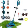 ConBlom Tagliaerba a batteria compatibile con batteria Makita 18 V, tagliaerba 4 in 1, larghezza di taglio 20 cm, manico regolabile 99 - 135 cm, asta telescopica per giardino prato, cespuglio (senza batteria)