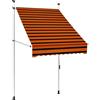 vidaXL Tenda da Sole Retrattile Manuale 100 cm Arancione e Marrone