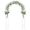 EasegantEl Arco di nozze romantico bianco, arco da giardino, supporto per piante rampicanti, arco per rose tutore, decorazione esterna, ideale per compleanni e matrimoni, 1,5 m x 2,2 m