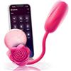 GQTYBZ Ovetto Vibrante Donna Telecomando a Distanza APP Sex Toys, AI-Sync 9 Modalità Vibratore Silenzioso, Sexytoysys Coppia Vibratoreper Donna Professionale Wireless Sex Toy, Giochi Erotiici per Coppie