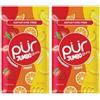 PUR Gum PUR Jumbo Gum | Gomme da Masticare Senza Aspartame | Con Xilitolo | Gusto Naturale Strawberry, Banana, Orange, 20 Pezzi (Confezione da 2)