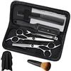 Venga amigos Set di forbici da parrucchiere, Set Forbici per capelli con Mantella da barbiere Capelli rasoio e clip professionale per tagliare ( 10 Pezzi/Set )