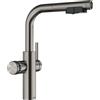 BLANCO CHOICE Icona-L | Rubinetto da cucina all-in-one in platino satinato | escluso unità di trattamento dell'acqua CHOICE.ALL | acqua refrigerata in still, media, frizzante e calda | [16 x 28,2 x