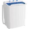 Greenvelly - Lavatrice portatile da 7,3 kg, lavatrice e asciugatrice compatta, lavatrice semiautomatica a doppia vasca per camera da letto, appartamenti, roulotte (blu)