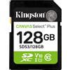 Kingston Technology 128GB SDXC Canvas Select Plus Gen3 150MB/s C10 UHS-I U1 V10