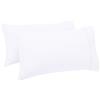 Amazon Basics Federa in rasatello di cotone, 400 fili, 50 x 80 cm (confezione da 2), bianco
