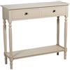 DRW Consolle Mobile Tavolo d'ingresso con 2 cassetti in Legno in Colore Talpa 90 x 28 x 81 cm, Tortora, Medidas: 90x28x81cm