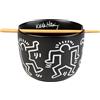 Grupo Erik Ciotola Ramen Keith Haring - Ramen Bowl 1400 ml, Ciotole Cucina Giapponese con Bacchette, Adatta per Lavastoviglie e Microonde | Insalatiera Regalo