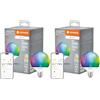 LEDVANCE Lampada LED SMART+ MATTER, smerigliata, 14W, 1521lm, forma a globo E27, luce colorata e luce bianca, compatibile con Google, Alexa, Apple, app o controllo vocale, durata fino a 20.000 ore