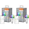 LEDVANCE Lampada LED SMART+ MATTER, Smerigliata, 14W, 1521 lm, Forma a Goccia E27, Luce Colorata e Luce Bianca, Compatibile con Google, Alexa, Apple, app o Controllo Vocale, Durata Fino a 20000 ore