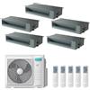 HISENSE CONDIZIONATORE HISENSE CANALIZZABILE PENTA SPLIT 9000+9000+9000+12000+12000 BTU INVERTER 5AMW105U4RQC A++ R32