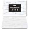 Nestiva Stone Bath Mat, tappetino antiscivolo, lavabile, super assorbente, in pietra, diatomite naturale, facile da pulire, 60 x 39 cm, bianco