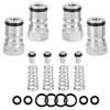 MRbrew 2 paia di pali con blocco a sfera, in acciaio inox 304 Homebrew 19/32-18 Co2 Gas kegerator Birra Liquido Cornelius Corny Poppet Spring Ricambio O-ring Keg Post Kit per la preparazione di