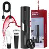 MXTIMWAN Cavatappi Elettrico, Taglia Capsula, Versatore, Tappo a Vuoto e Cavo USB, Cavatappi Elettrico per Vino Set, Regalo Migliore per San Valentino, Natale, Compleanno
