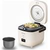 BEST DIRECT Pentola per riso Multi Cooker Portatile -1,2L- Vaporizziera elettrica, Spegnimento automatico | Cucina pasta, zuppe, stufati, ramen, pesce | Funzione mantieni caldo | Ideale per 1-2 persone