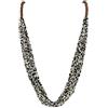 Bocar Collana Statement Lunga Multistrato Artigianale con Perline in Acrilico e Legno, Stile Bohemiano per Donna, Con Scatola Regalo (NK-10407=black white)