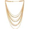 COOLSTEELANDBEYOND Cascata Multi Strati Catena Statement Collare Pendente con Collana con Strass Catena Abito da Sera