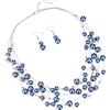 FULU AUTUMN Collana di perle a strati multifilo collane girocollo di perle per le donne gioielli con perline per feste di nozze, Perla