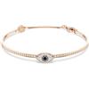 Swarovski Bracciale rigido Symbolica, Occhio, Multicolore, Placcato color oro rosa
