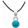 mantraroma Collana con ciondolo in argento 925 con pietra turchese, collana con ciondolo in argento sterling da donna, regalo