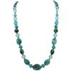 BOCAR Collana Lunga Multistrato Artigianale con Perline e Acrilico, Stile Boho per Donna (NK-10349-teal)