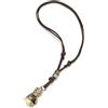 COOLSTEELANDBEYOND Uomo Guantoni da Boxe Pendente Collana con Cavo in Marrone Pelle Regolabile