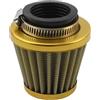 PowerMotor Filtro dell'aria per moto, universale, 38 mm, per carburatore GY6 50 cc-250 cc, moto da cross, ATV, quad, scooter, go kart, 38 mm, oro