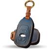 KULCSOK Custodia per portachiavi per Subaru Forester Crosstrek Ascent Outback STI per Toyota GR86, custodia in pelle per chiavi auto, portachiavi, catena portachiavi, 3 pulsanti, Blu