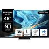 SAMSUNG OLED AI TV 48" QE48S90HAEXZT 4K, Processore NQ4 Gen3, 4K Upscaling Pro, Glare Free, HDR+, Motion Xcelerator 165Hz, Dolby Atmos & OTS Lite, Laser Slim Design, Vision Smart TV, 2026