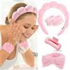 TOEECY Cerchietto Capelli Donna Mollette Polsini Fascia Skincare Fasce del Sudore Spugna Morbida Terry Panno Trucco Antiscivolo Adatto per Lavaggio Viso Doccia Terme Massaggi Rimozione Yoga Spa