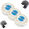 Dmrbiy Biadesivo Extension Capelli, 3 Rotolo, Nastro adesivo per parrucca, 0.8CM*3Yards Nastro adesivo per Estensioni Dei Capelli Alta Viscosità Impermeabile per Parrucche(Bianco)